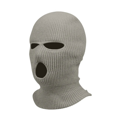 3 Hole Balaclava Ski Mask Windproof Knit Winter Face Cover
