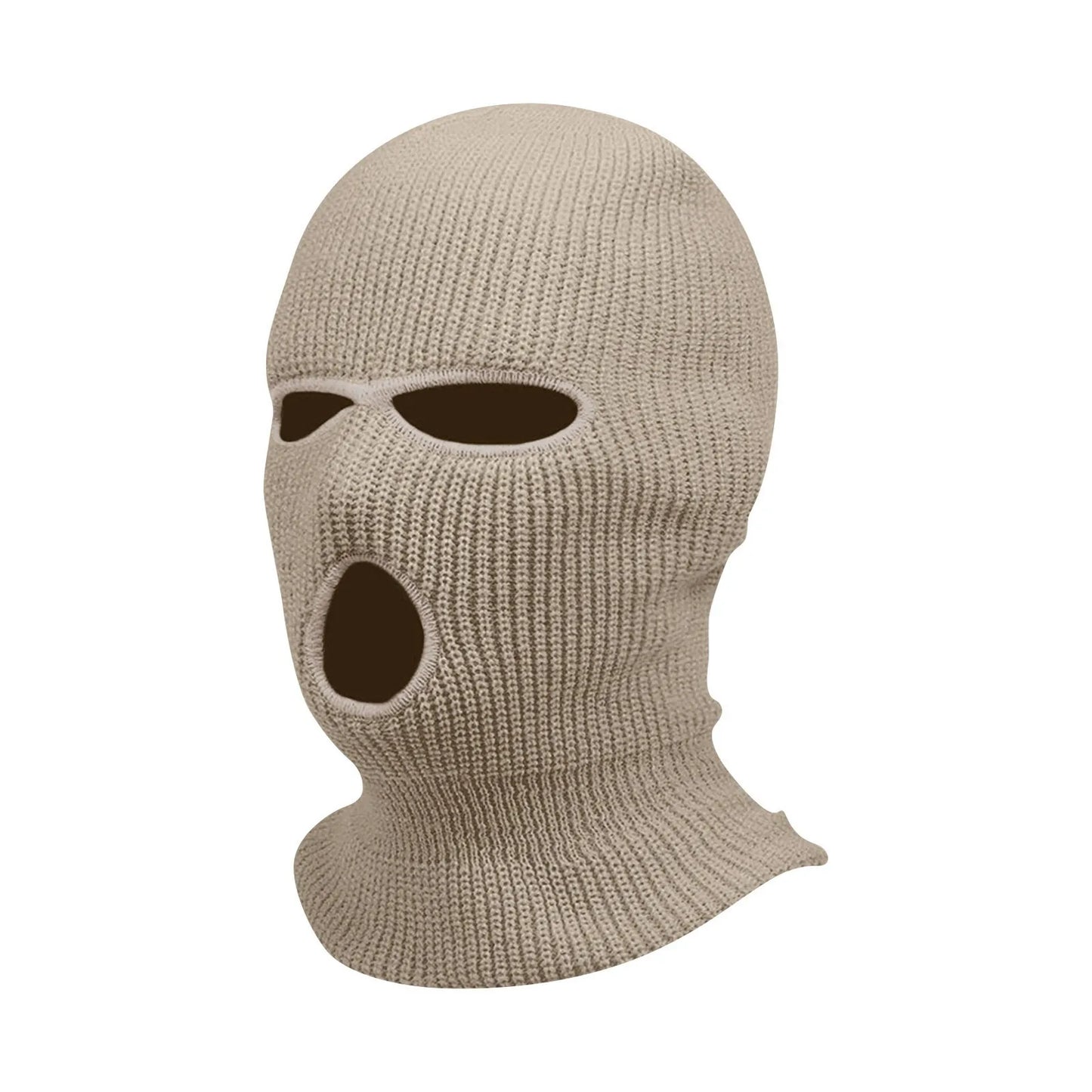 3 Hole Balaclava Ski Mask Windproof Knit Winter Face Cover
