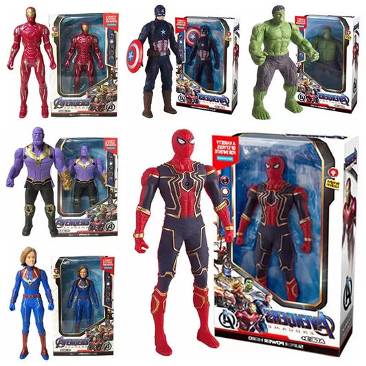 Superhero Action Figure 17cm Light-Up Poseable Collectible Model