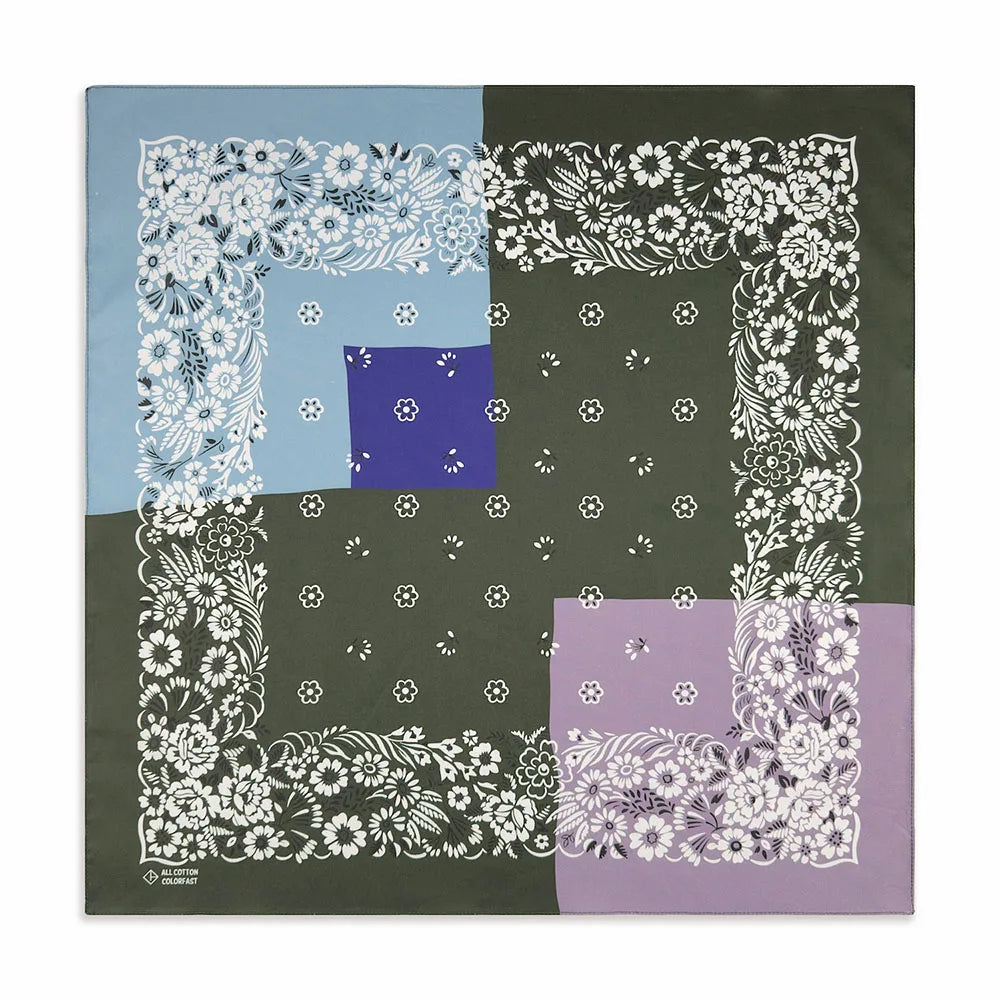 Cotton Bandana Paisley Square Head Scarf for Sports and Casual Wear