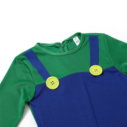Kids Plumber Costume with Jumpsuit, Hat, Beard and Gloves
