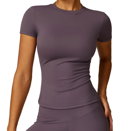 Women's Running T Shirt Breathable Short Sleeve Gym Fitness Top