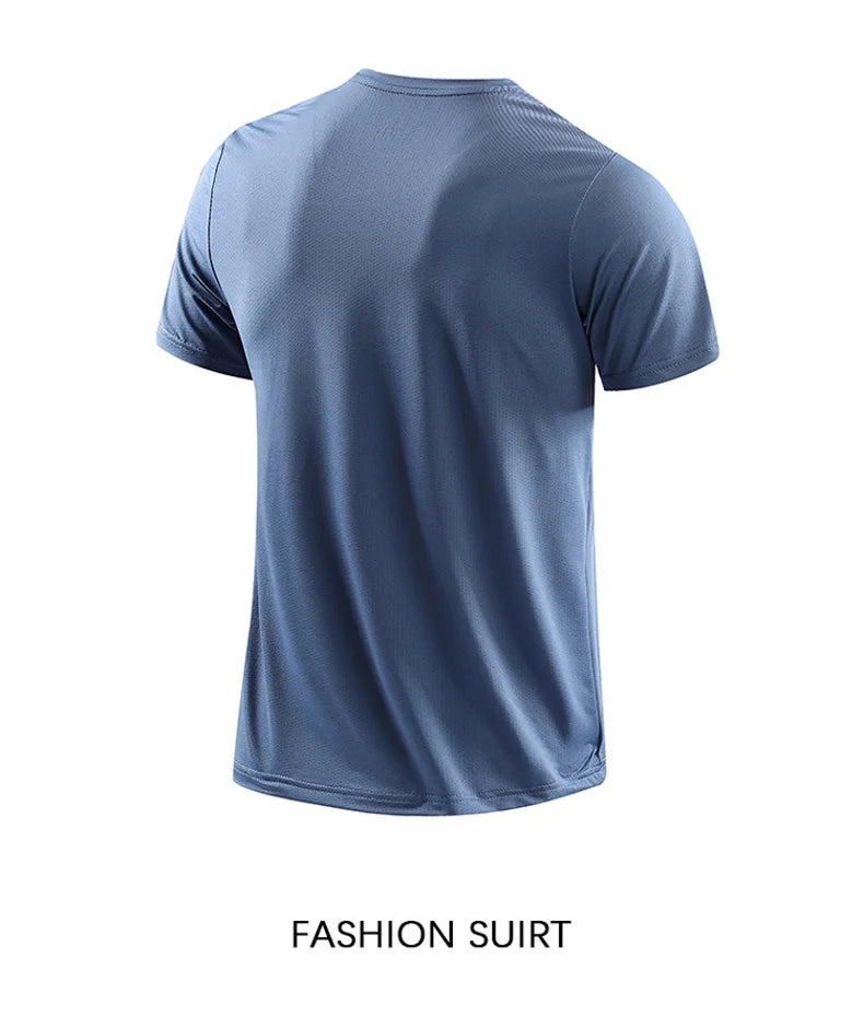Men's Quick Dry Running Shirt Breathable Short Sleeve Hiking Tee