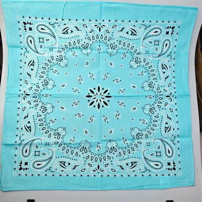 Cotton Bandana 55cm Square Paisley Scarf for Men & Women