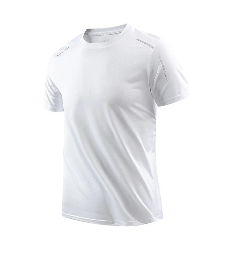 Men's Quick Dry Running Shirt Breathable Short Sleeve Hiking Tee