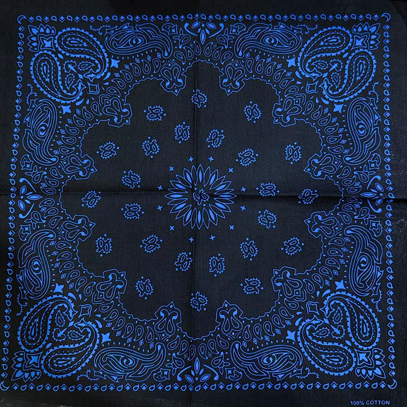 Cotton Bandana 55cm Square Paisley Scarf for Men & Women