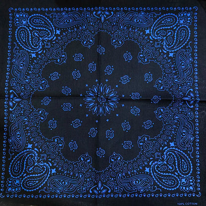 Cotton Bandana 55cm Square Paisley Scarf for Men & Women