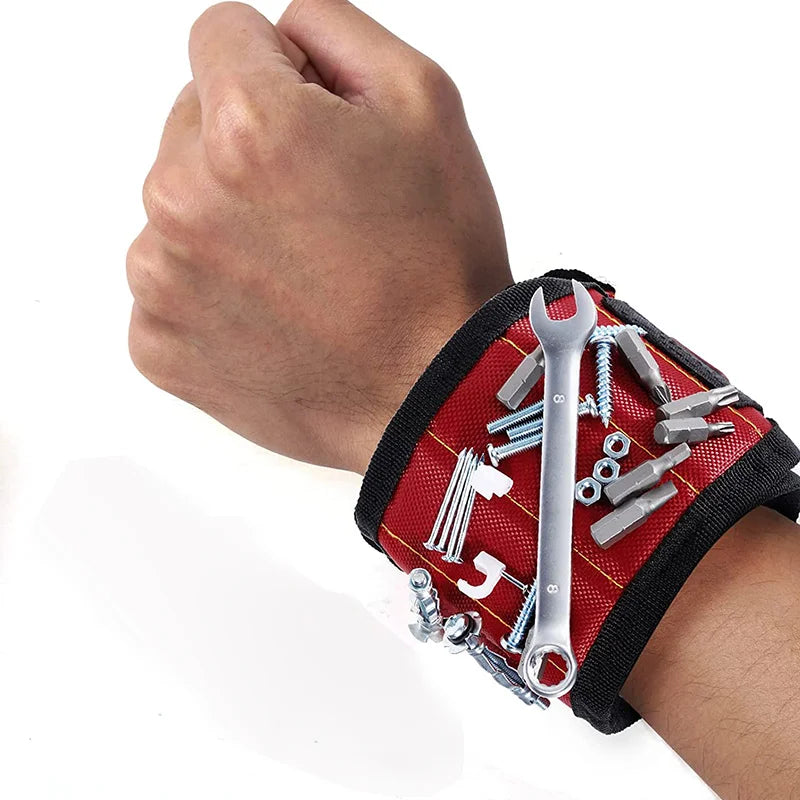 Magnetic Wristband for Screws, Nails & Drill Bits Tool Holder
