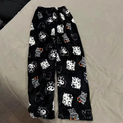 Women’s Cartoon Pajama Pants with Elastic Waist