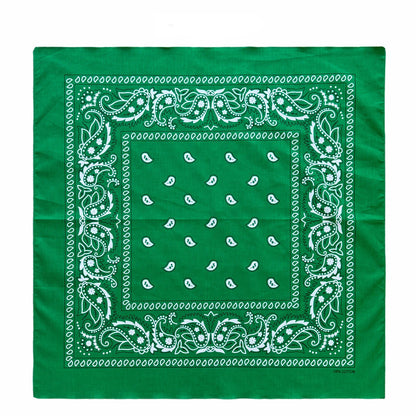 Cotton Bandana 70cm Paisley Square Scarf Headband for Men & Women