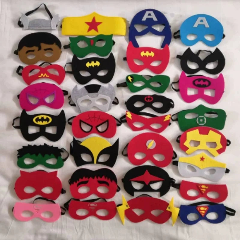 Superhero Masks for Kids, Party Dress-Up Costume Set
