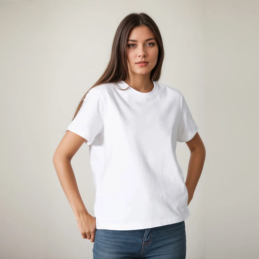 Cotton T-Shirt 220G Short Sleeve Crew Neck Casual Tee