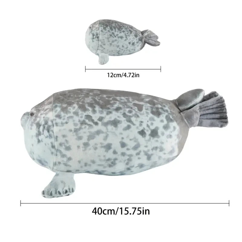 Seal Plush Toy 5-Piece Stuffed Animal Set with Zipper 40cm