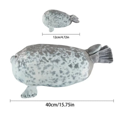 Seal Plush Toy 5-Piece Stuffed Animal Set with Zipper 40cm