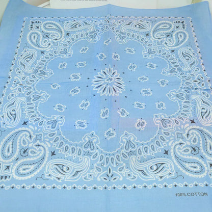 Cotton Bandana 55cm Square Paisley Scarf for Men & Women