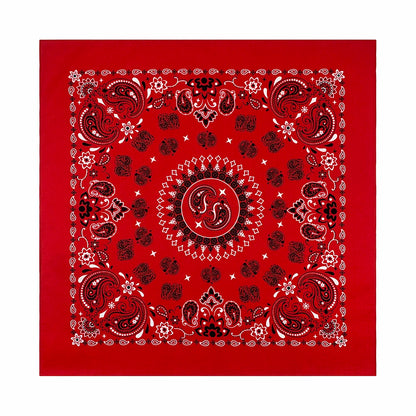 Cotton Bandana 70cm Paisley Square Scarf Headband for Men & Women