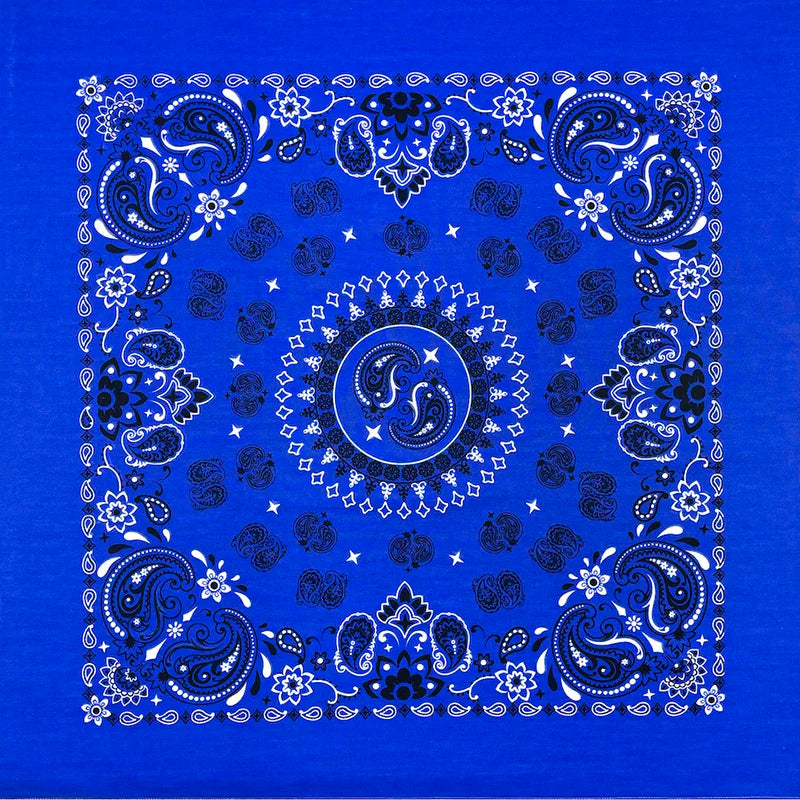Cotton Bandana 70cm Paisley Square Scarf Headband for Men & Women