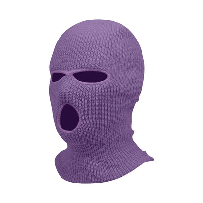 3 Hole Balaclava Ski Mask Windproof Knit Winter Face Cover