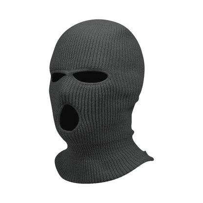 3 Hole Balaclava Ski Mask Windproof Knit Winter Face Cover