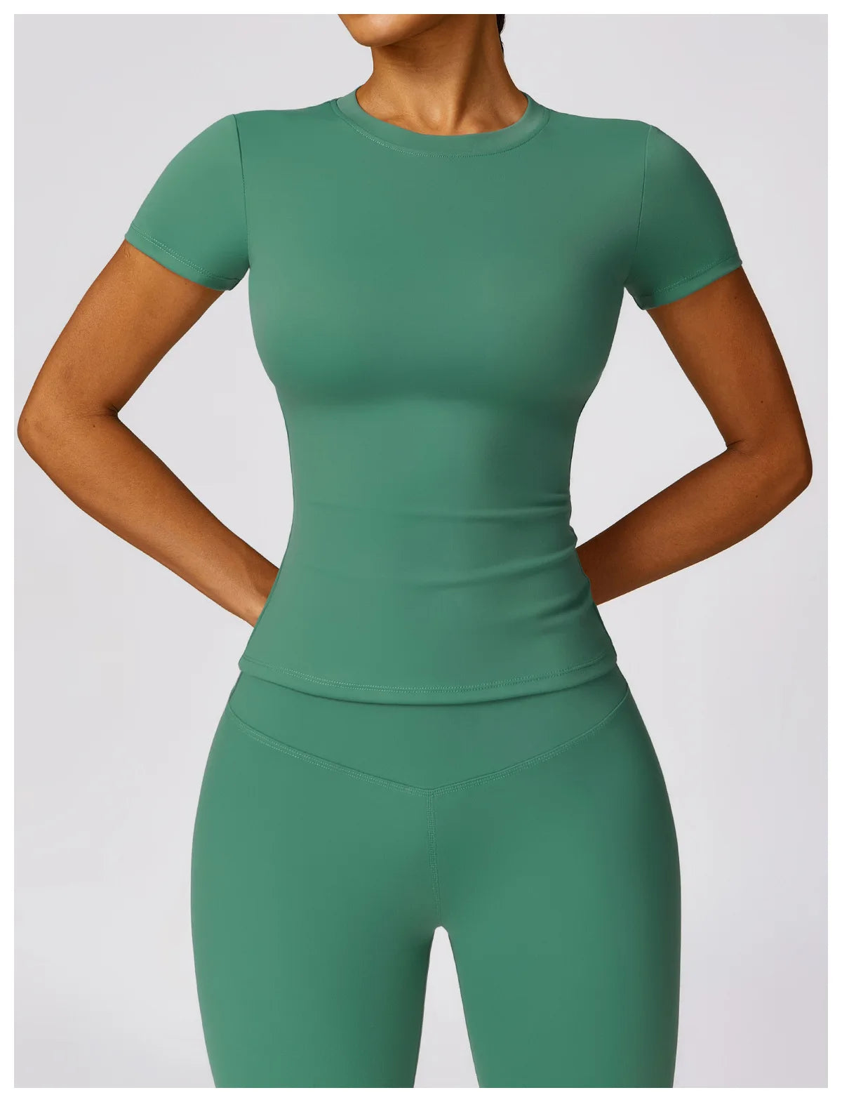 Women's Running T Shirt Breathable Short Sleeve Gym Fitness Top