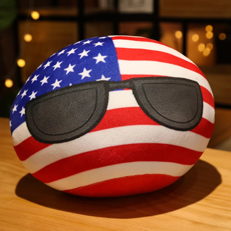 Country Ball Plush Toy Soft Kawaii Plush Pillow 10-40cm