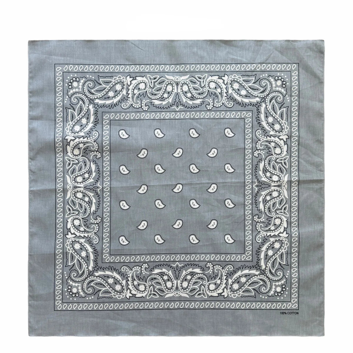 Cotton Bandana 70cm Paisley Square Scarf Headband for Men & Women