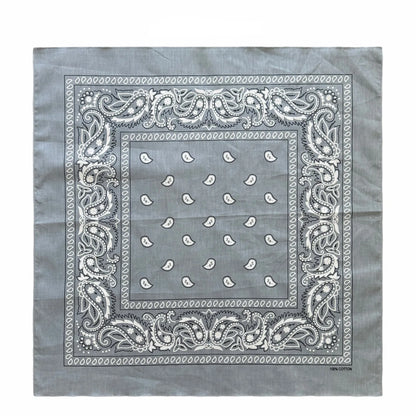Cotton Bandana 70cm Paisley Square Scarf Headband for Men & Women
