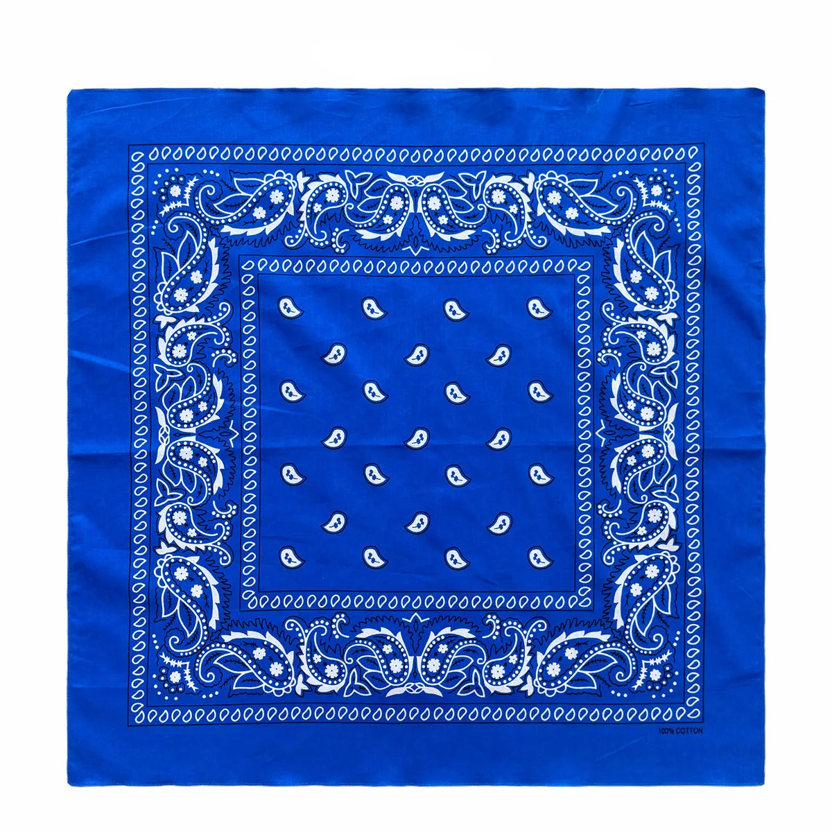 Cotton Bandana 70cm Paisley Square Scarf Headband for Men & Women