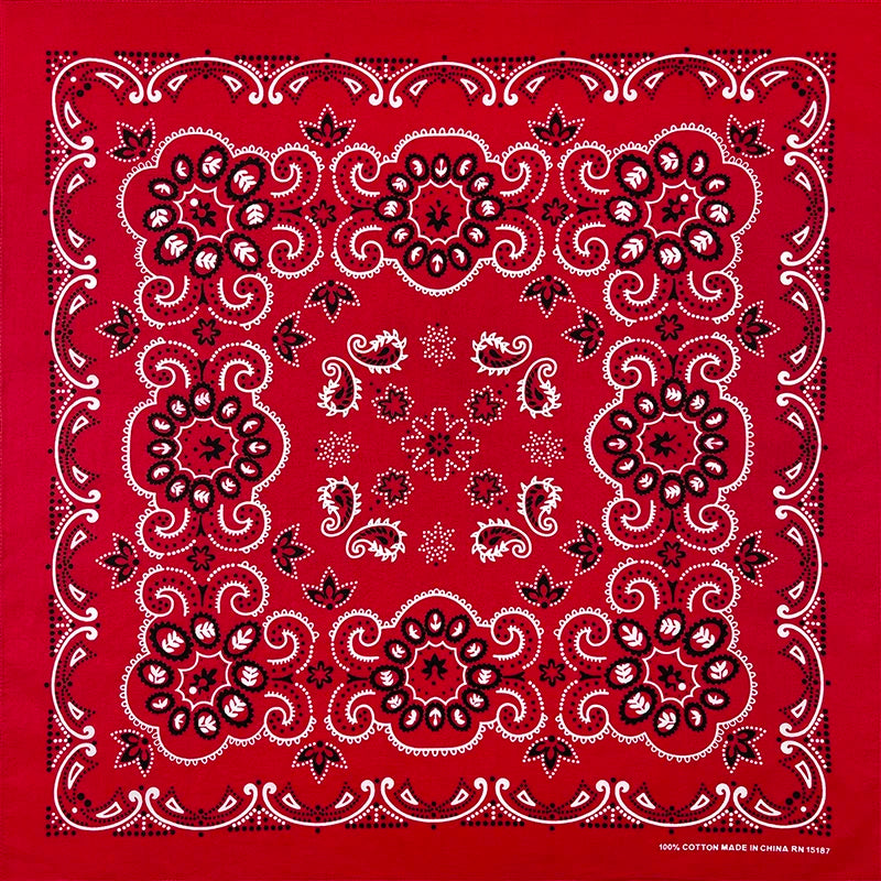 Cotton Bandana 70cm Paisley Square Scarf Headband for Men & Women