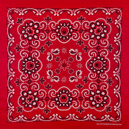 Cotton Bandana 70cm Paisley Square Scarf Headband for Men & Women