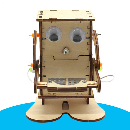 STEM Robot Kit DIY Wooden Science Experiment Model for Kids