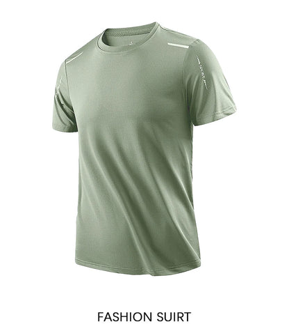 Men's Quick Dry Running Shirt Breathable Short Sleeve Hiking Tee