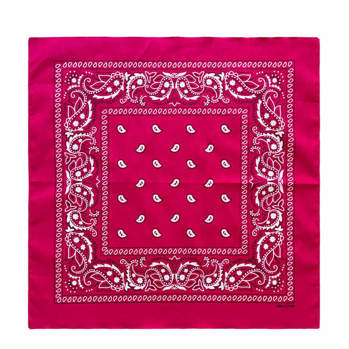 Cotton Bandana 70cm Paisley Square Scarf Headband for Men & Women
