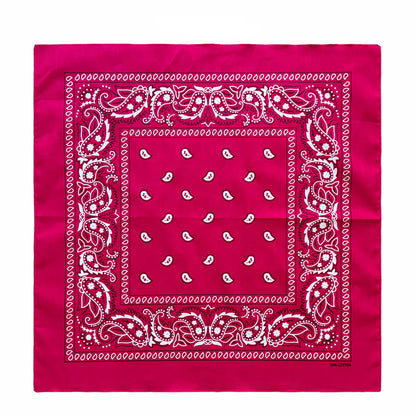 Cotton Bandana 70cm Paisley Square Scarf Headband for Men & Women