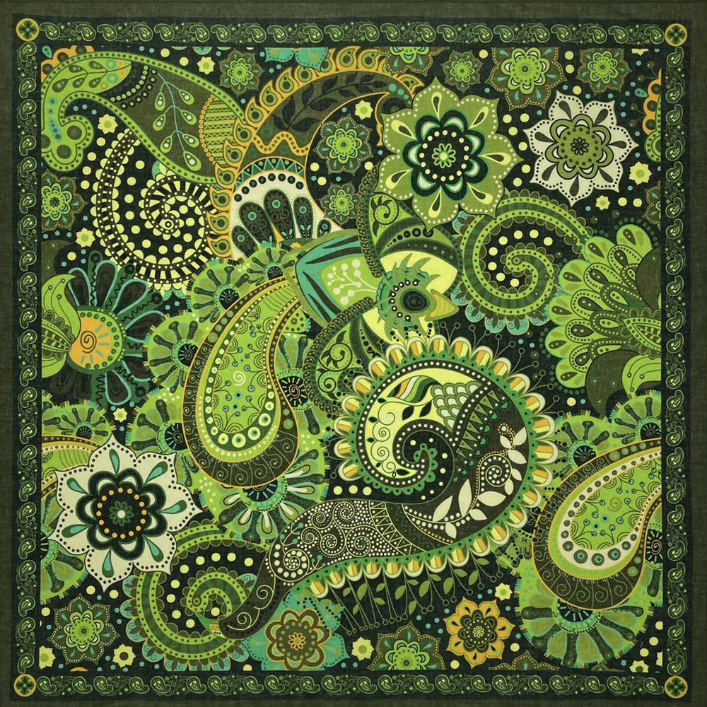 Cotton Bandana Paisley Square Head Scarf for Sports and Casual Wear