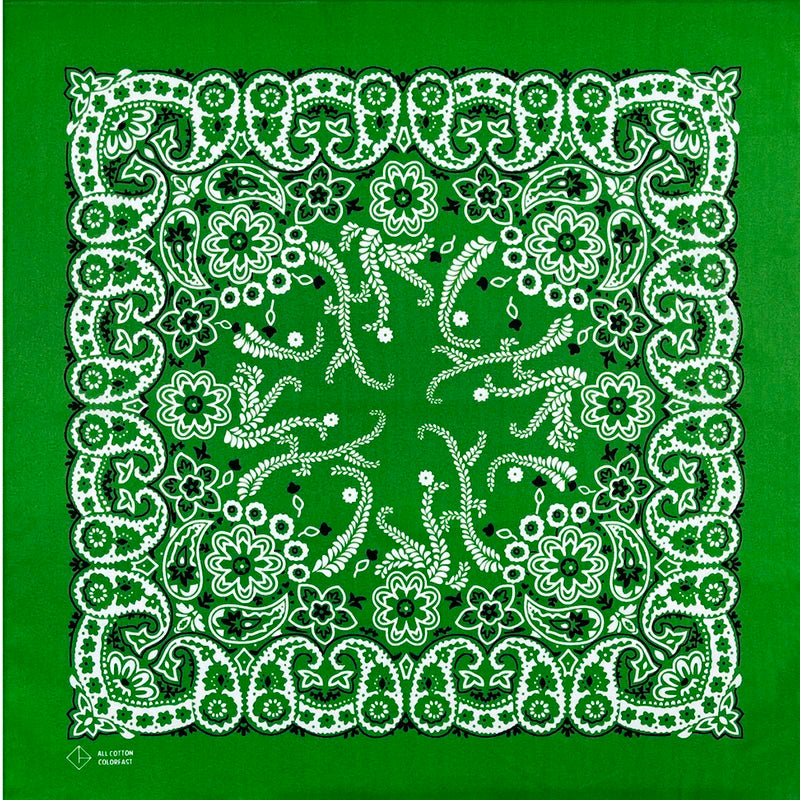 Cotton Bandana 70cm Paisley Square Scarf Headband for Men & Women