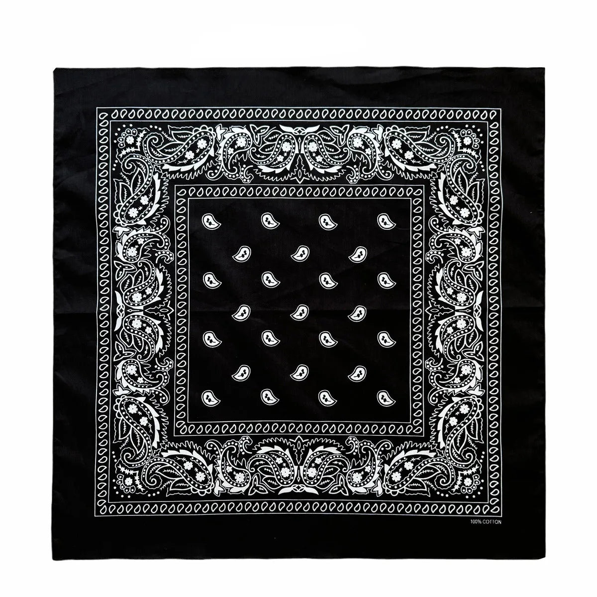 Cotton Bandana 70cm Paisley Square Scarf Headband for Men & Women