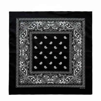 Cotton Bandana 70cm Paisley Square Scarf Headband for Men & Women
