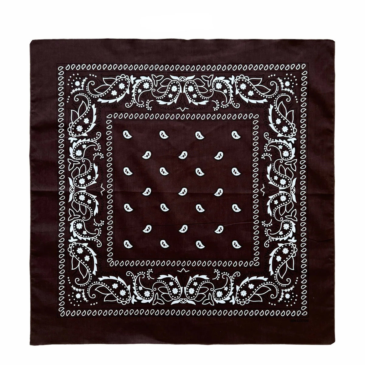 Cotton Bandana 70cm Paisley Square Scarf Headband for Men & Women