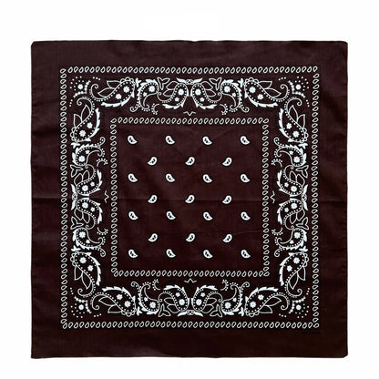 Cotton Bandana 70cm Paisley Square Scarf Headband for Men & Women
