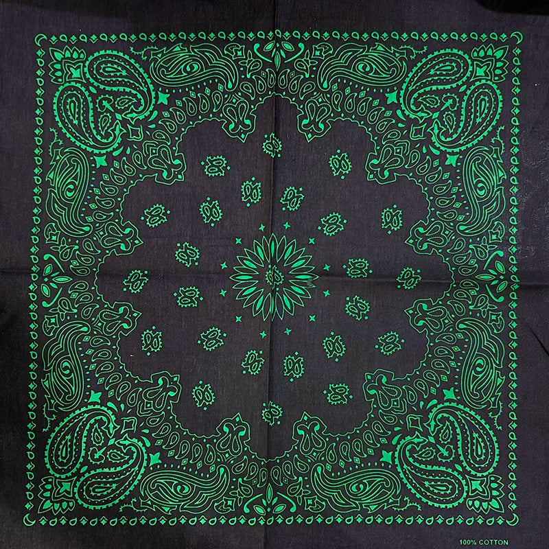 Cotton Bandana 55cm Square Paisley Scarf for Men & Women
