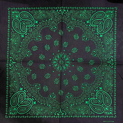 Cotton Bandana 55cm Square Paisley Scarf for Men & Women
