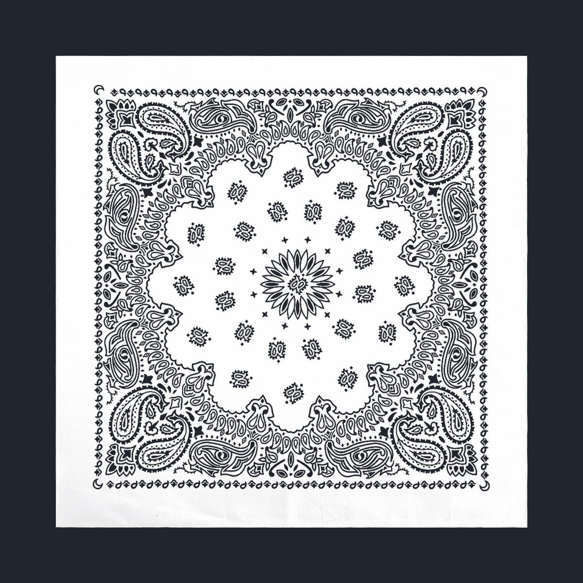 Cotton Bandana 70cm Paisley Square Scarf Headband for Men & Women