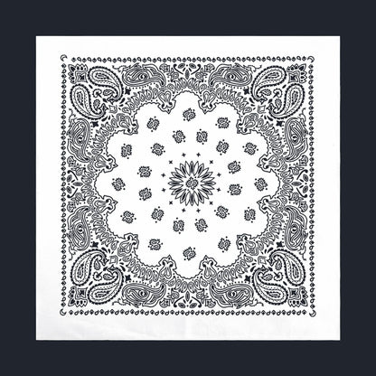 Cotton Bandana 70cm Paisley Square Scarf Headband for Men & Women
