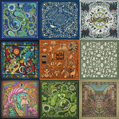 Cotton Bandana Paisley Square Head Scarf for Sports and Casual Wear