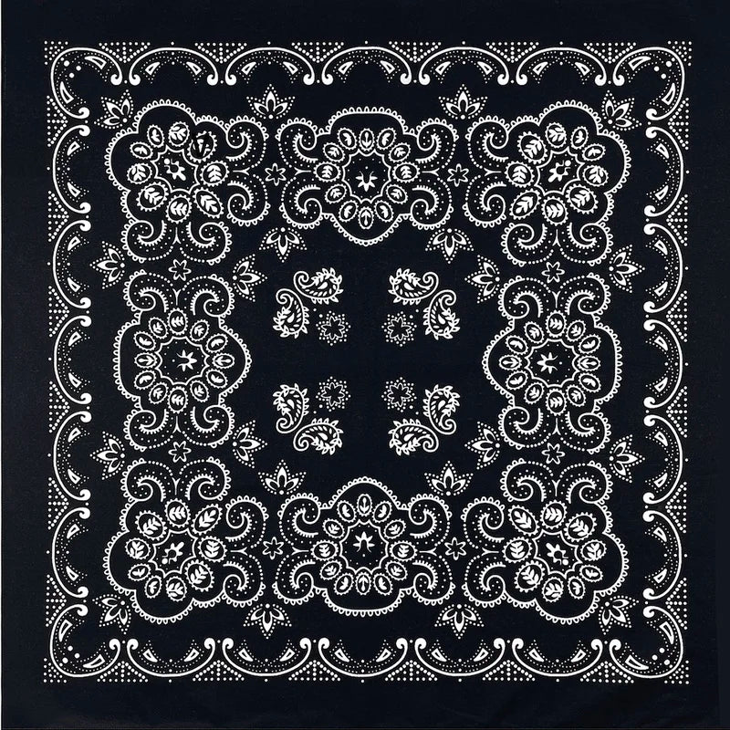Cotton Bandana 70cm Paisley Square Scarf Headband for Men & Women