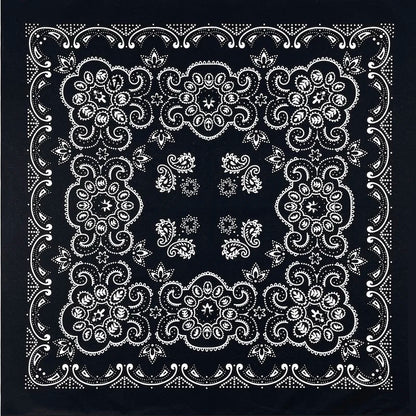Cotton Bandana 70cm Paisley Square Scarf Headband for Men & Women
