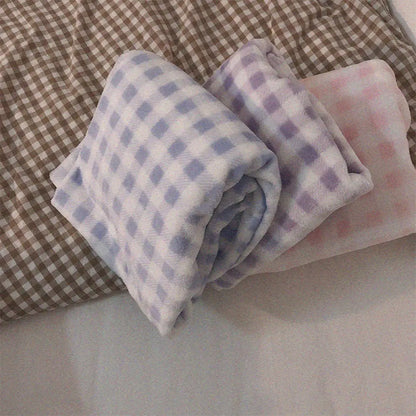 Women’s Fleece Pajama Set with Plaid Pants and Long-Sleeve Top