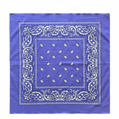 Cotton Bandana 70cm Paisley Square Scarf Headband for Men & Women