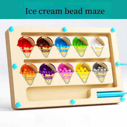 Magnetic Maze Toy with Magnetic Beads for Fine Motor Skills Learning
